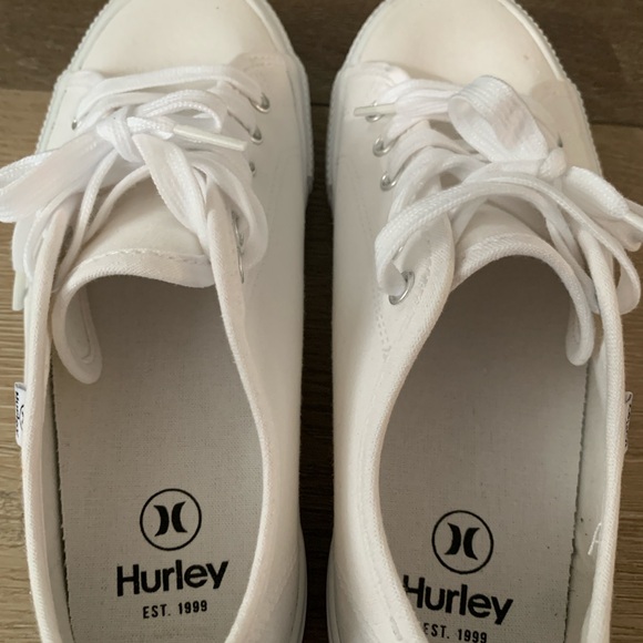 Hurley white canvas sneaker women’s size 6 - Picture 4 of 11